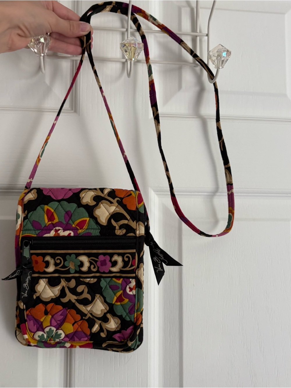 Vera Bradley Black Multicolor Crossbody Bag